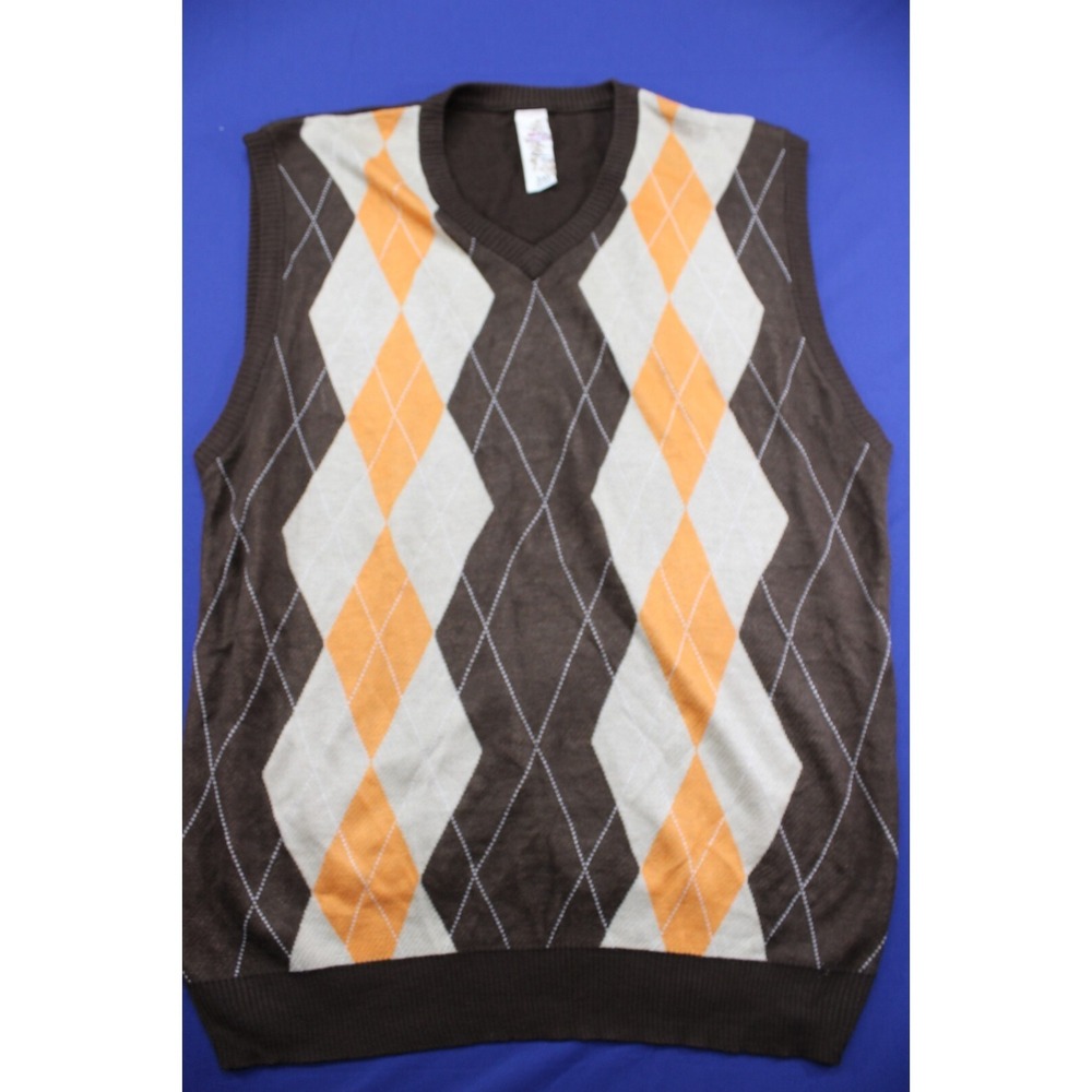 PJ‎ Mark Premium Edition Sweater Vest Acrylic Size XXL Brown